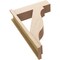Ekena Millwork 7 1/2-in W x 24-in D x 36-in H Funston Block Rough Cedar Woodgrain TimberThane Outlooker, Primed Tan OUTUR075X24X36FST44RCPR - alternate 4